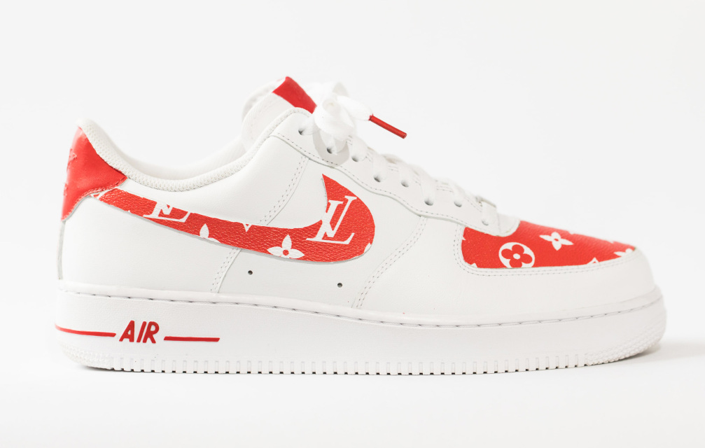 white forces with red bottom