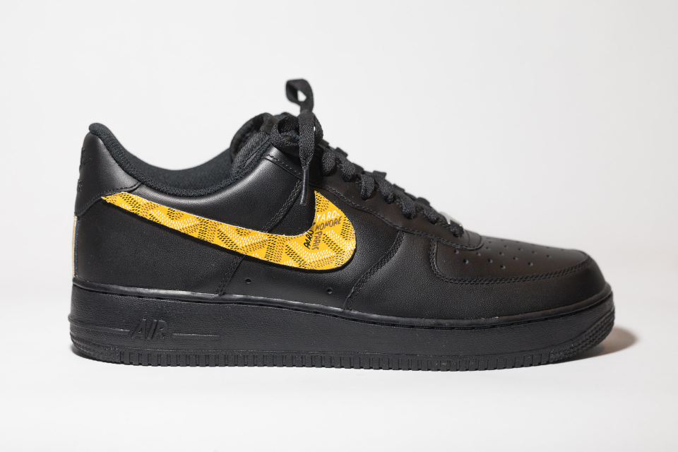 Hand customized nike air force ones