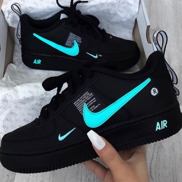 customized black air force 1