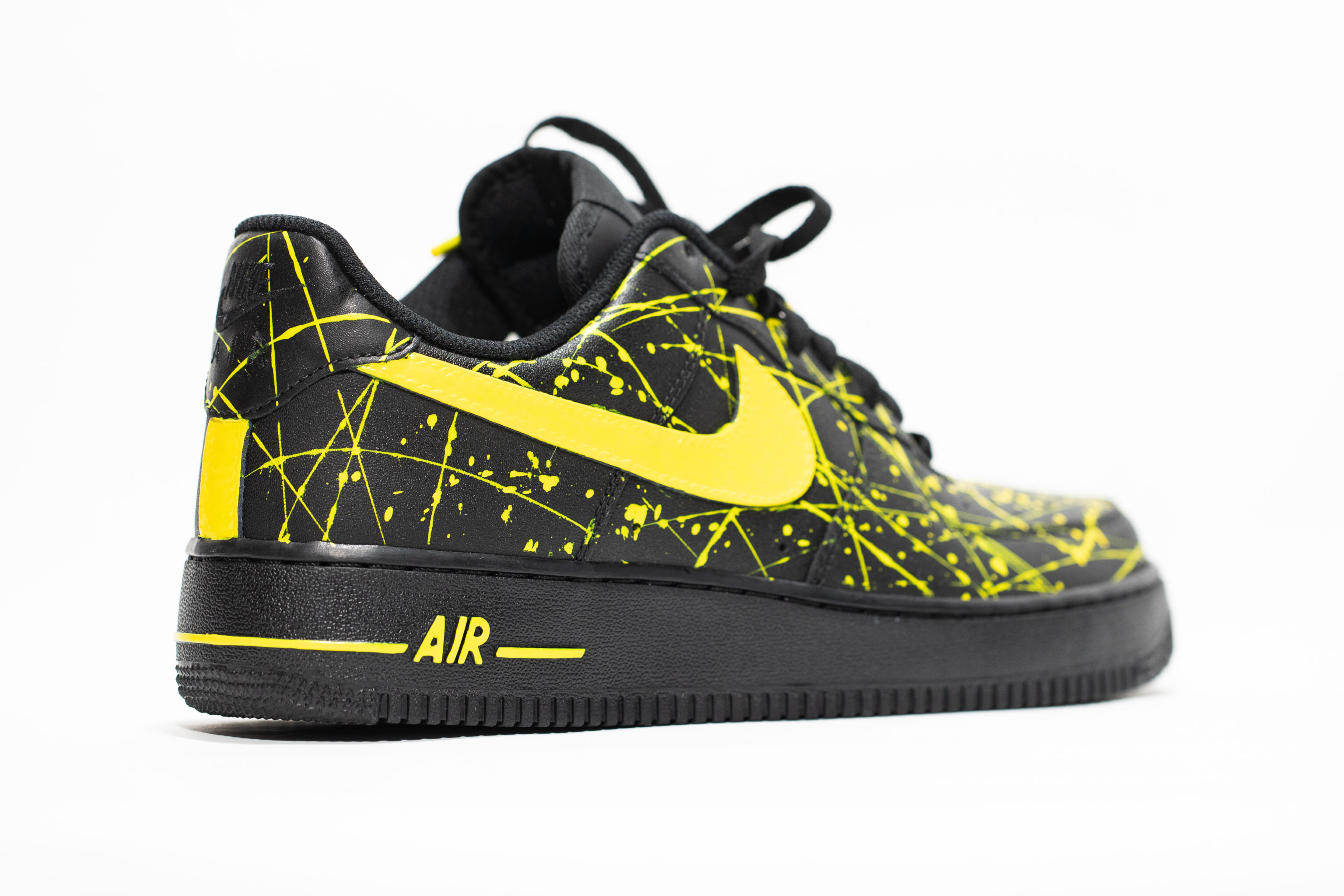 Custom Nike Air Force 1 black yellow