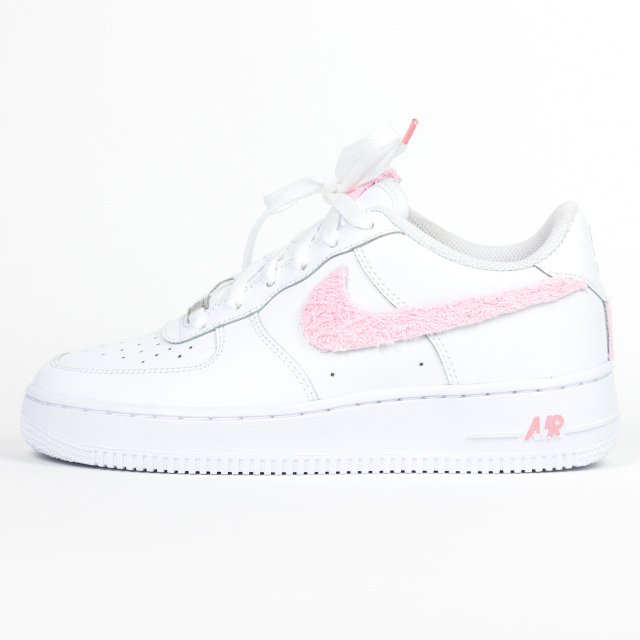 light pink and white air force ones