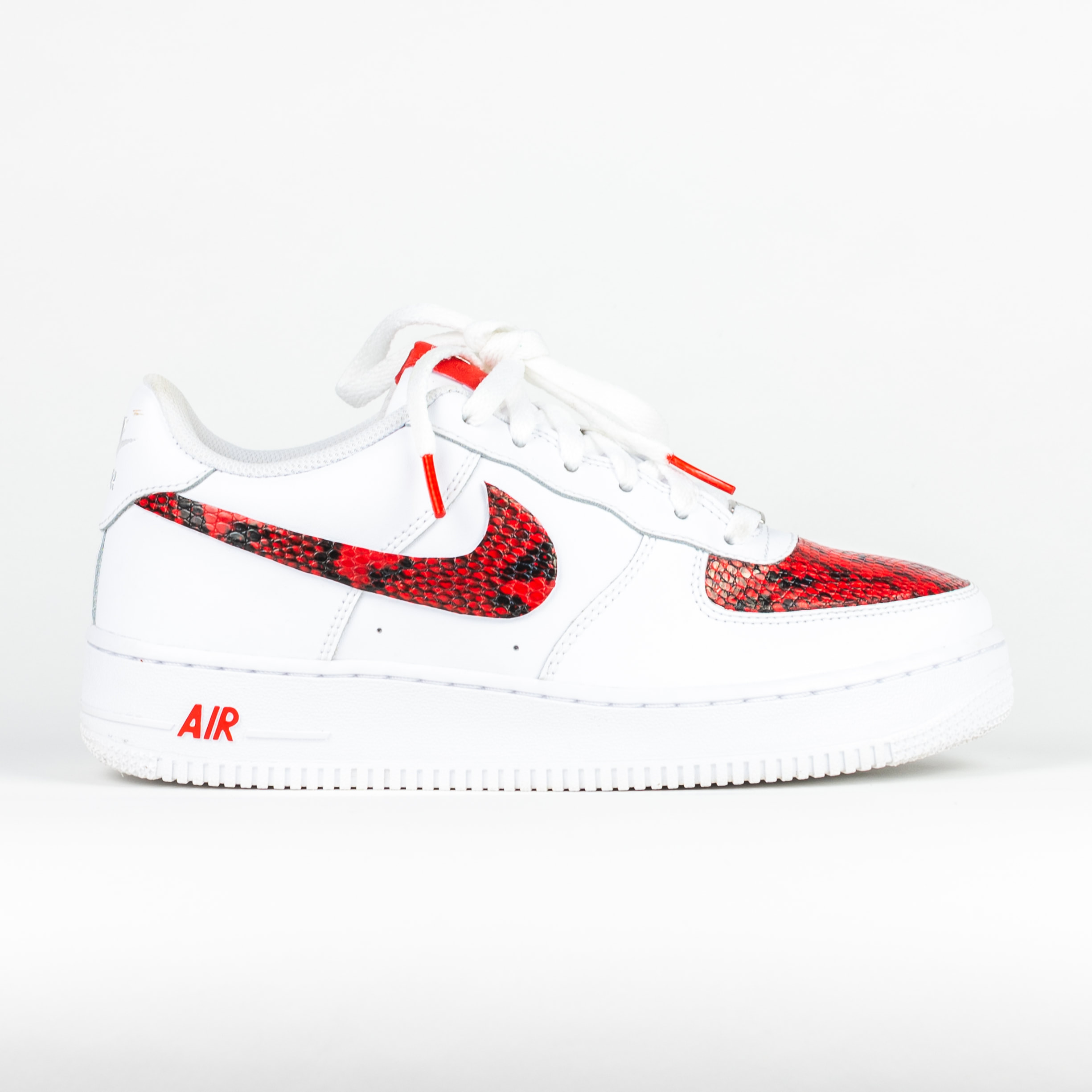 Nike Air Force 1 White Custom 'Red 