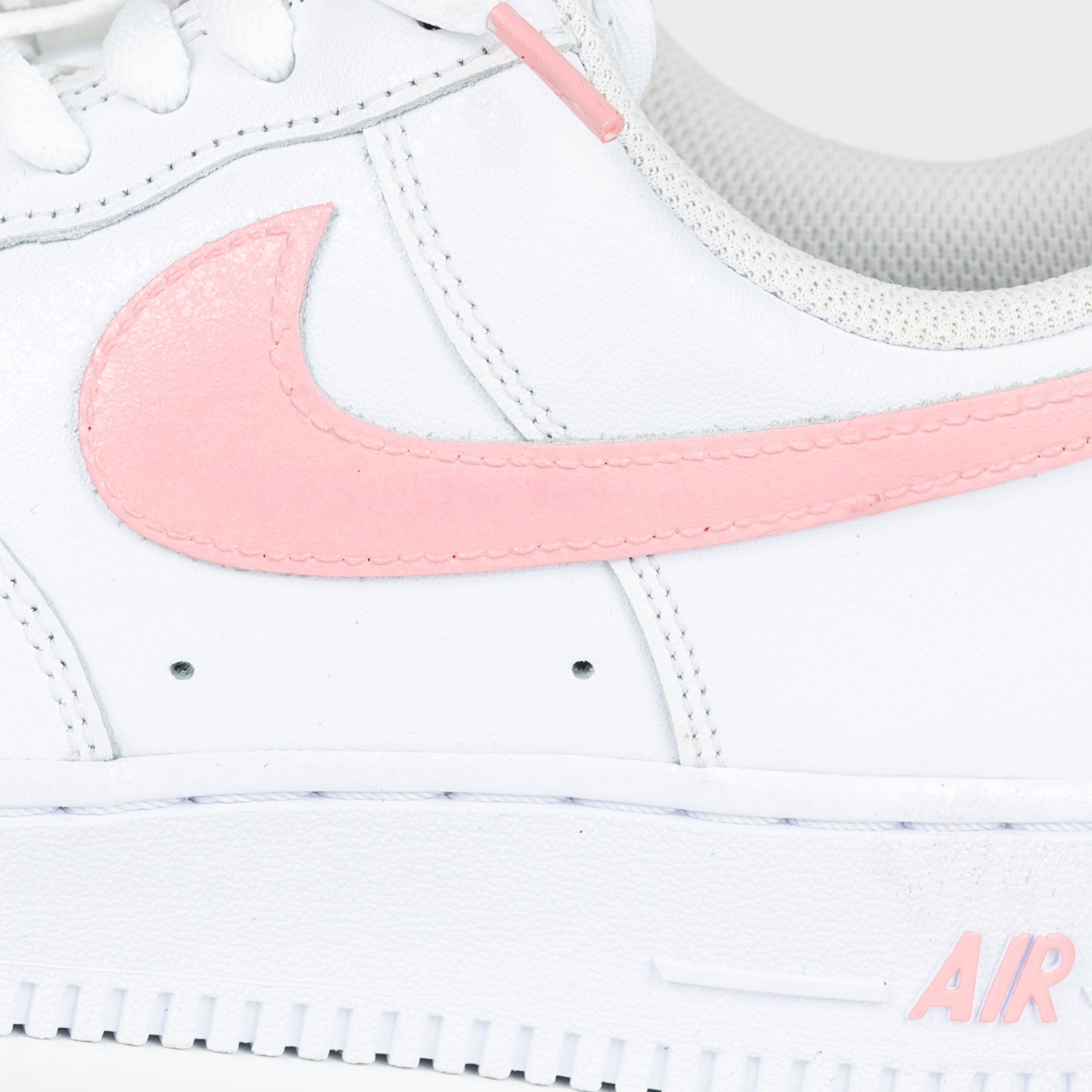 light pink and white nike air force 1