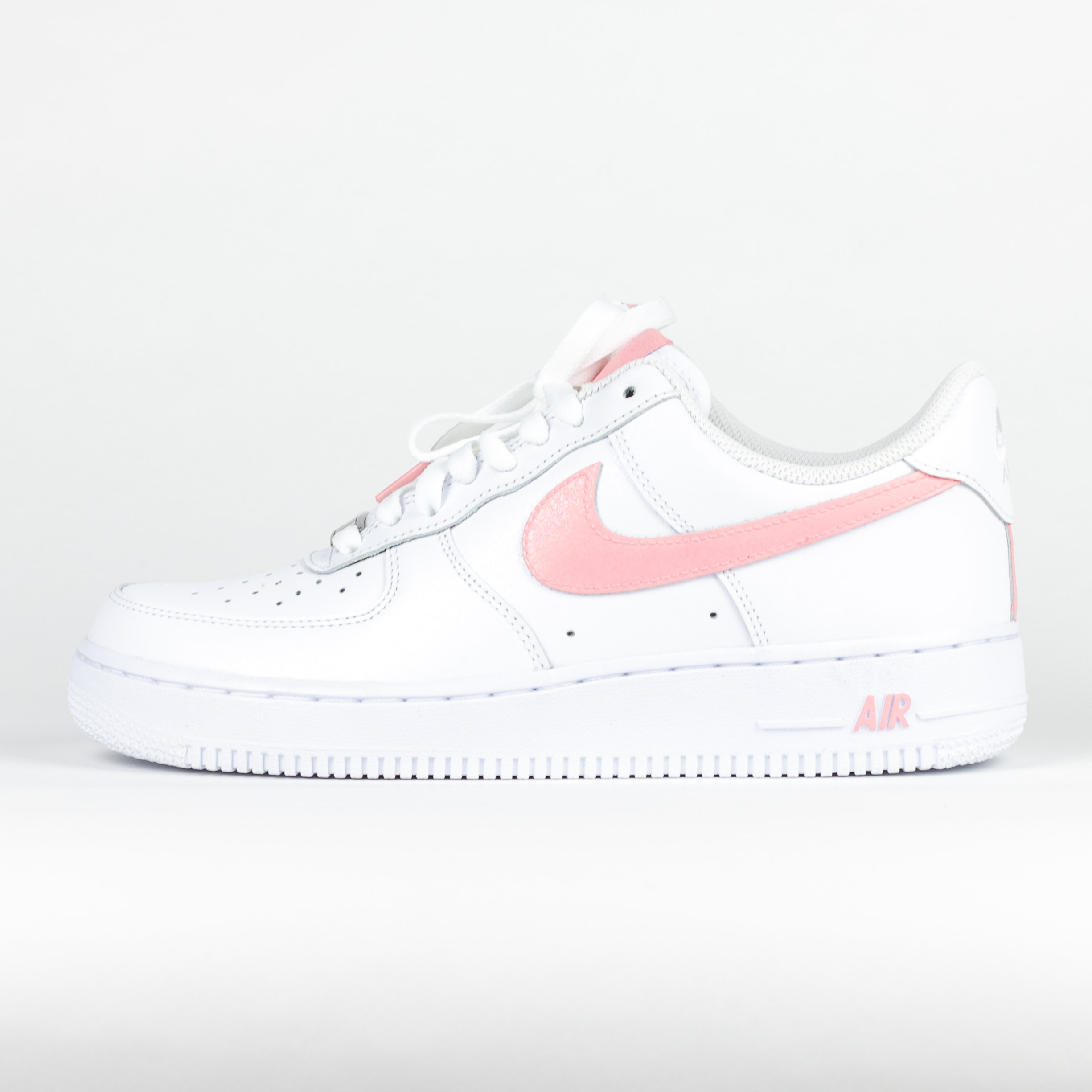 nike air force 1 white with pink swoosh