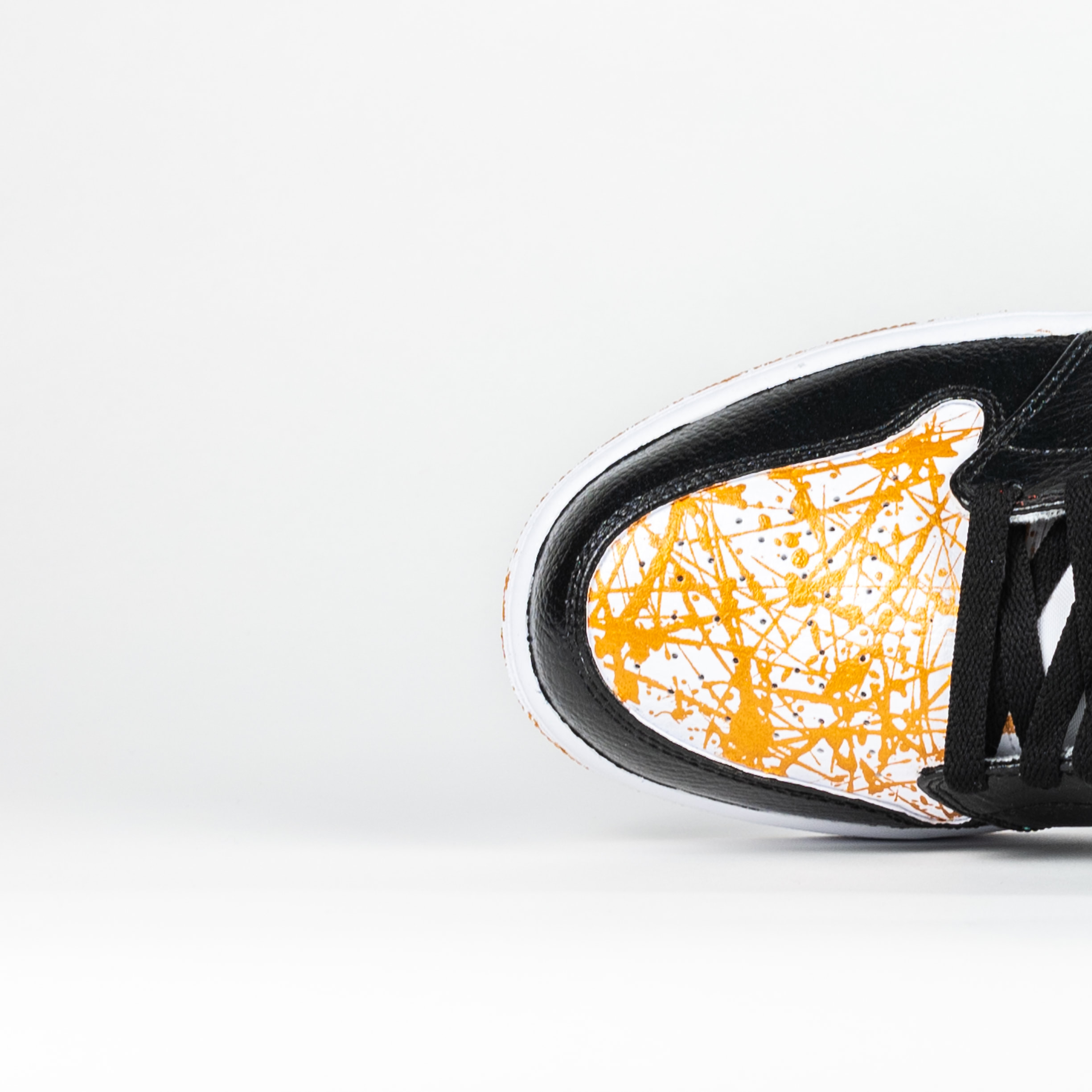 Nike Air Jordan 1 Mid Custom 'Gold Toes Splattered' Edition
