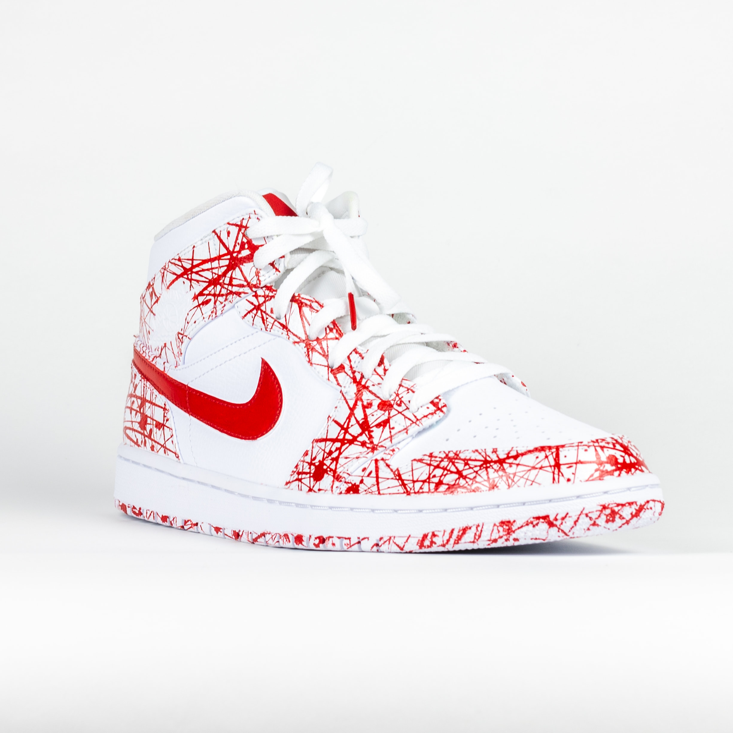 Nike Air Jordan 1 Mid Custom 'Red 