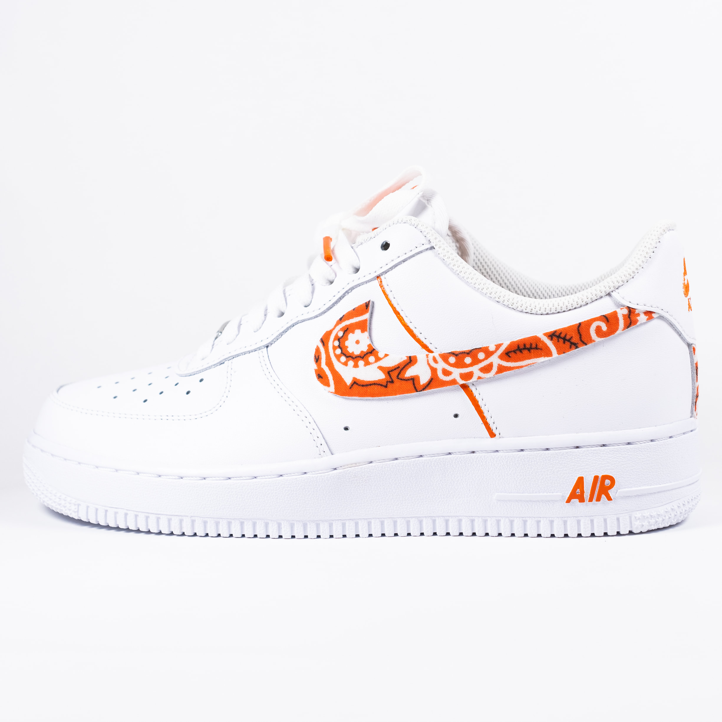 Nike Air Force 1 White Custom 'Orange 