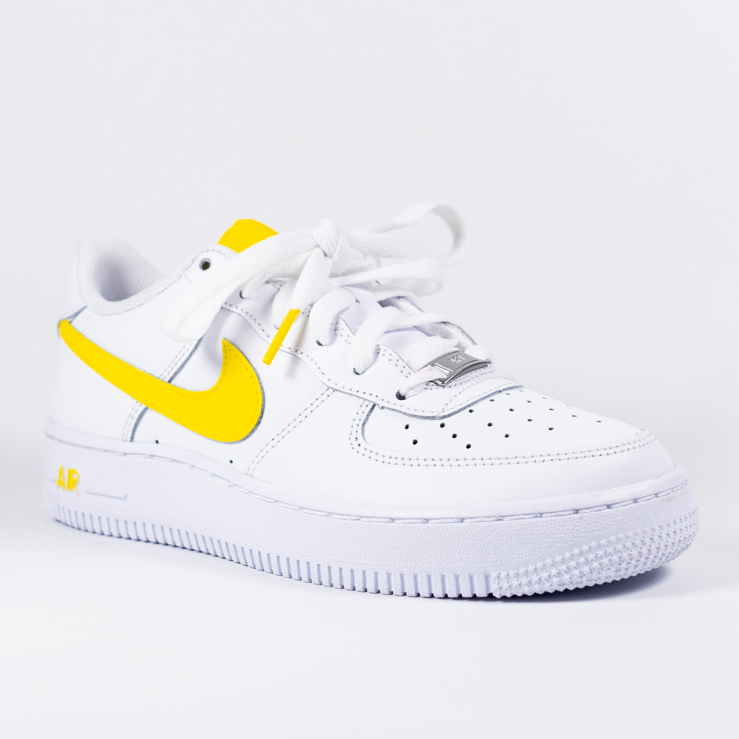 Nike Air Force 1 White Custom 'Yellow Terry Cloth' Edition