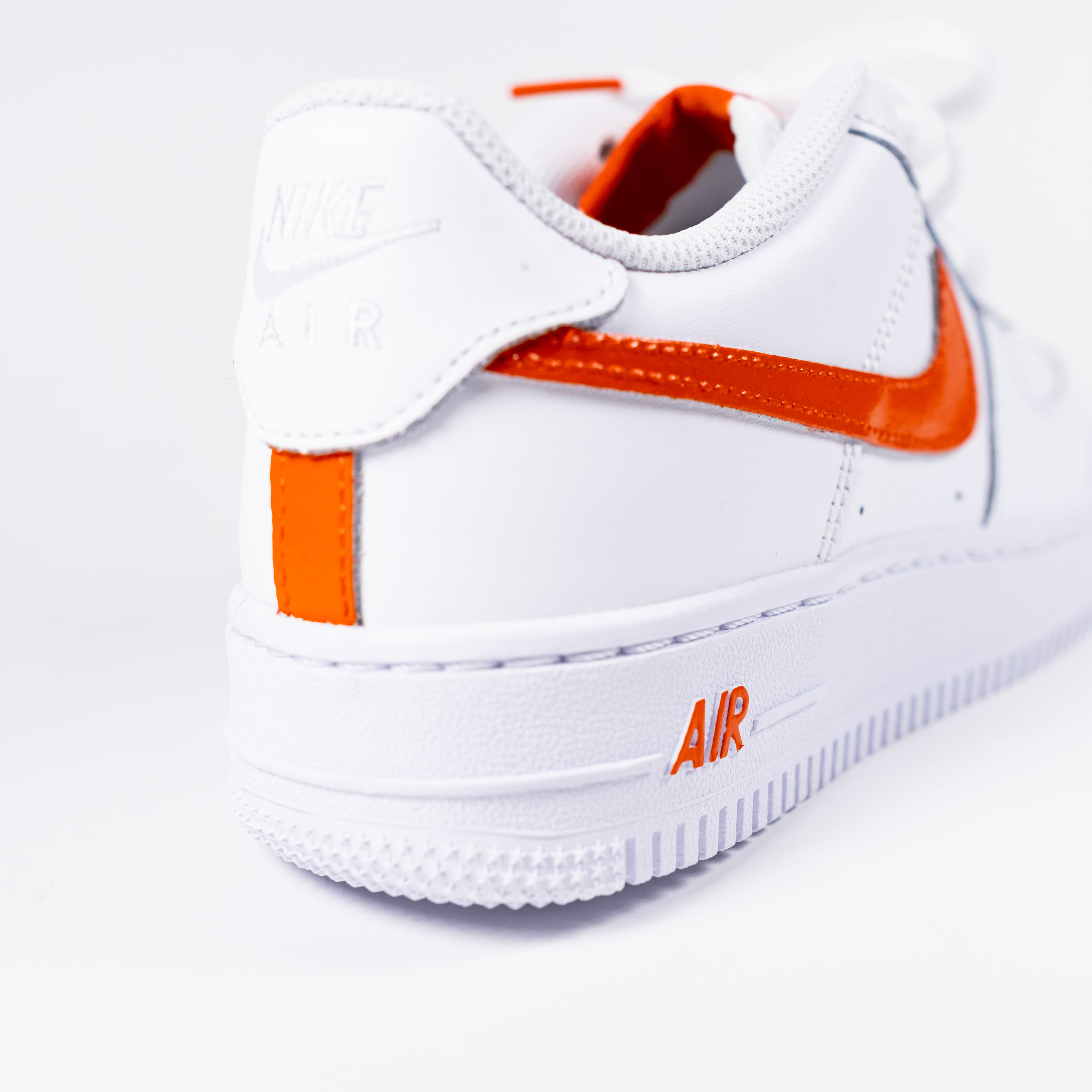 Nike Air Force 1 Cartoon Orange Laces 🍊 Zig Zag Custom White Shoes  Sneakers Men