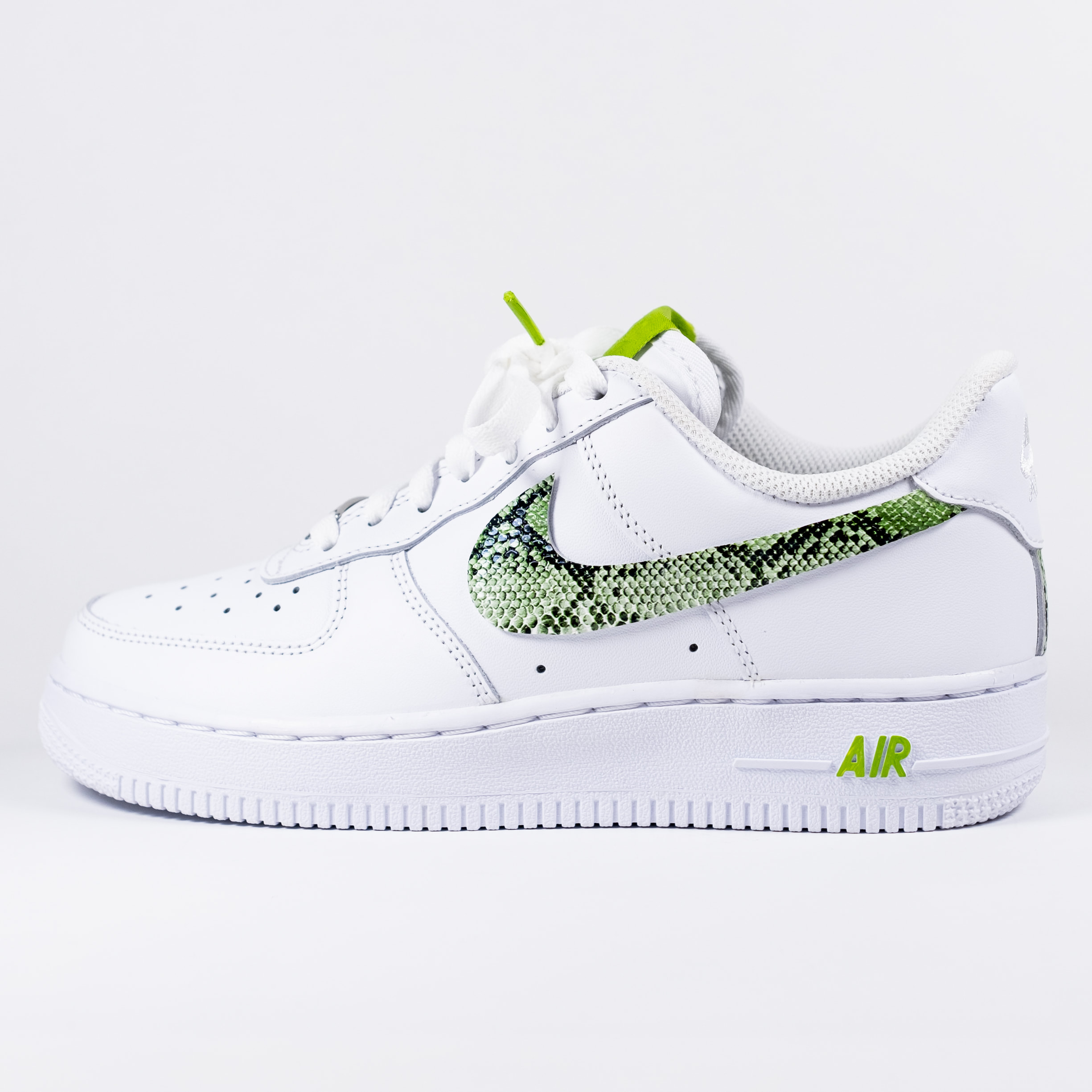 white and lime green air force 1