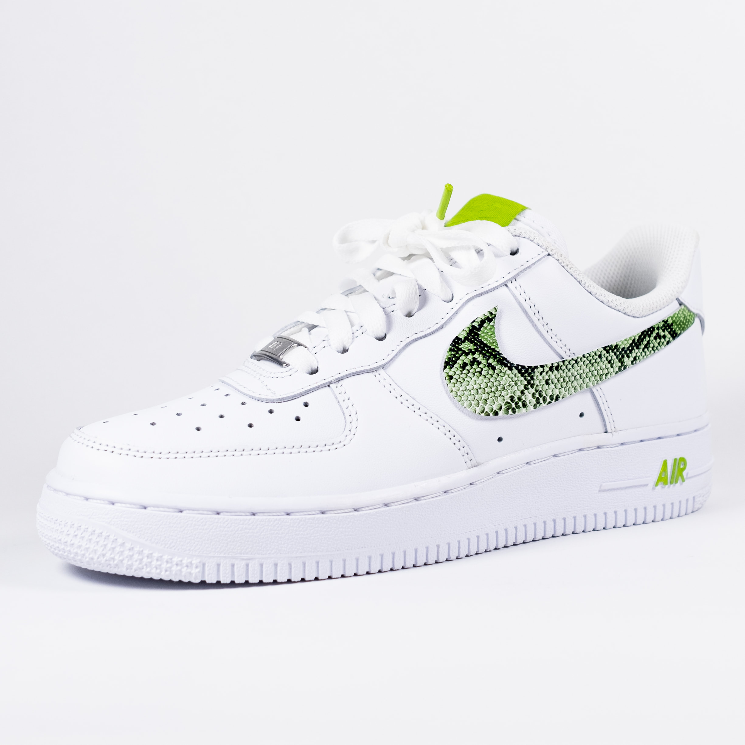 white and lime green air force 1
